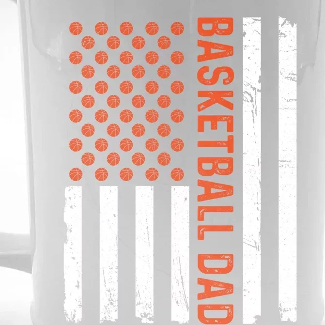 Basketball Dad American Flag Basketball Family Gift Great Gift Front & Back Beer Stein