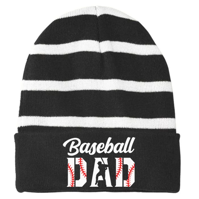 Baseball Dad Apparel Dad Baseball Striped Beanie with Solid Band