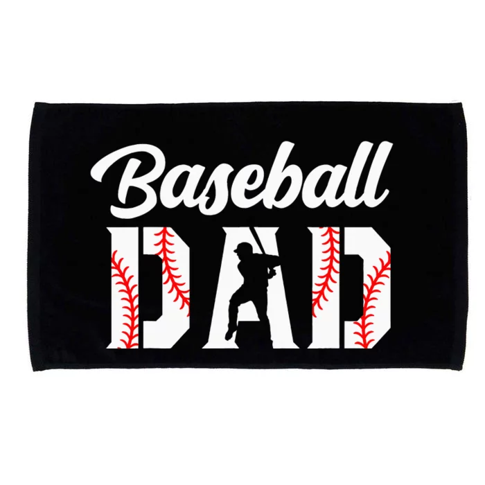 Baseball Dad Apparel Dad Baseball gift father's day Microfiber Hand Towel