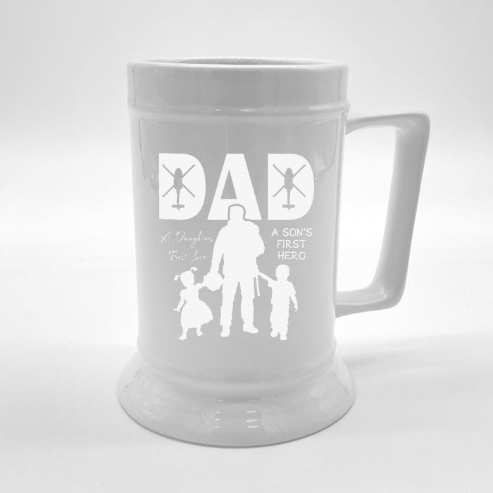 Blackhawk Dad A Daughter's First Love A Son's Hero Front & Back Beer Stein