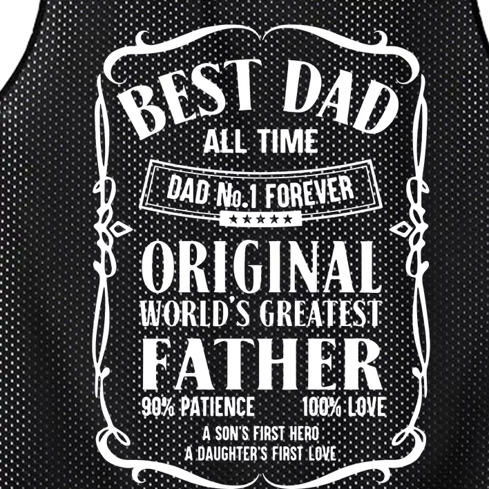 Best Dad All Time Dad No1 Dad Shirt Father's Day Mesh Reversible Basketball Jersey Tank