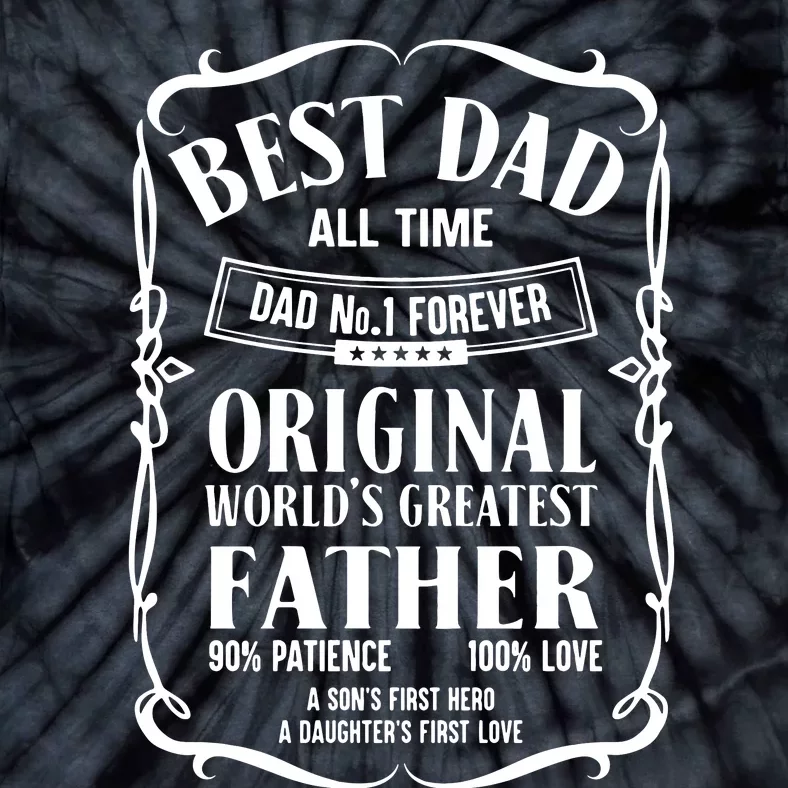 Best Dad All Time Dad No1 Dad Shirt Father's Day Tie-Dye T-Shirt