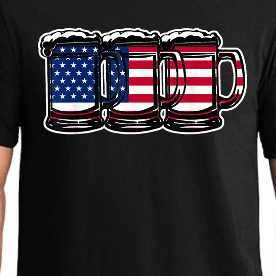 Beer Day America Beer Mugs Gift Pajama Set