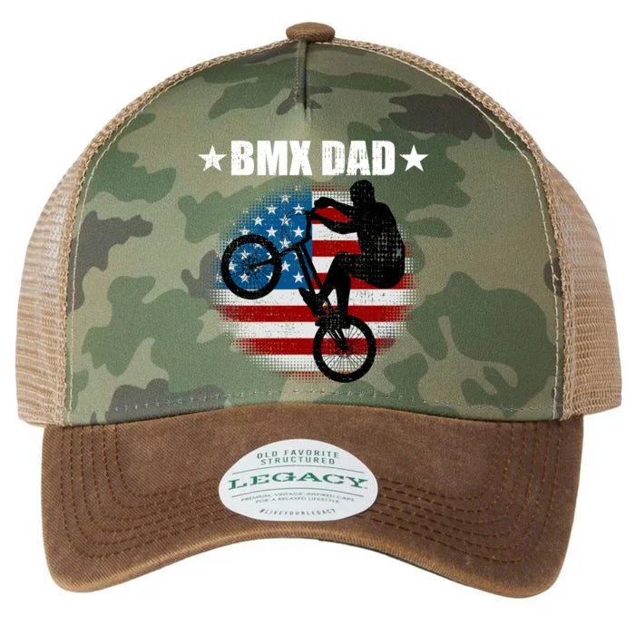 Bmx Dad American Flag Vintage Great Gift Legacy Tie Dye Trucker Hat