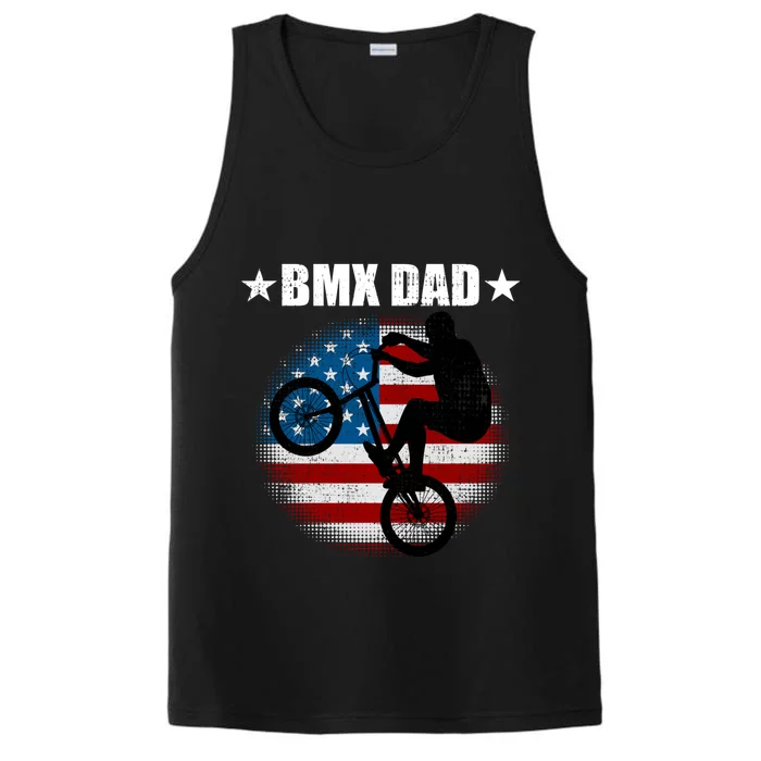 Bmx Dad American Flag Vintage Great Gift Performance Tank