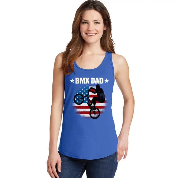 Bmx Dad American Flag Vintage Great Gift Ladies Essential Tank