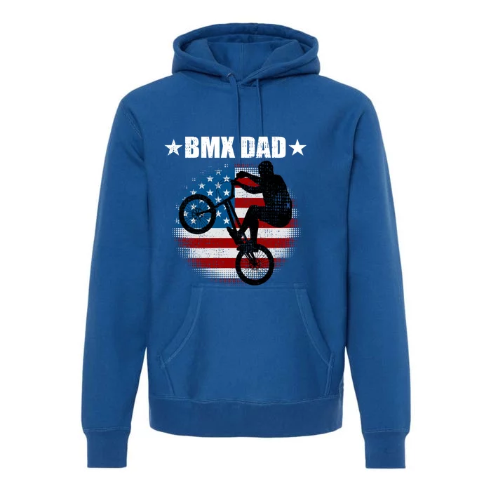 Bmx Dad American Flag Vintage Great Gift Premium Hoodie