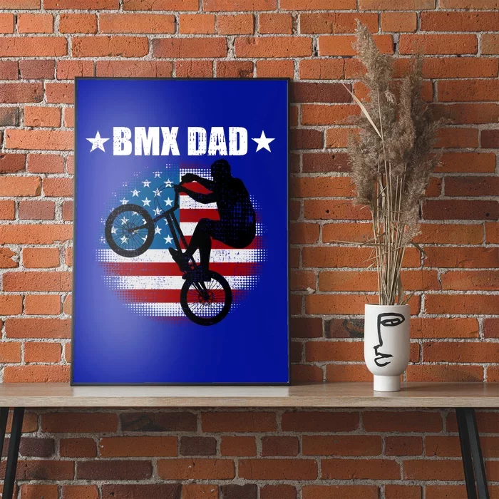 Bmx Dad American Flag Vintage Great Gift Poster