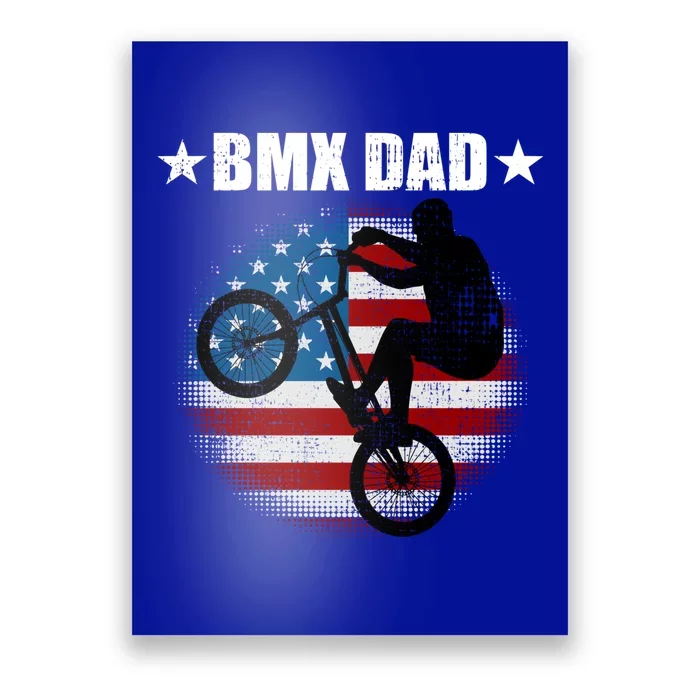 Bmx Dad American Flag Vintage Great Gift Poster