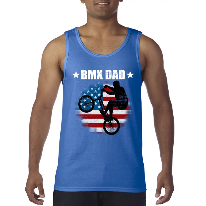 Bmx Dad American Flag Vintage Great Gift Tank Top