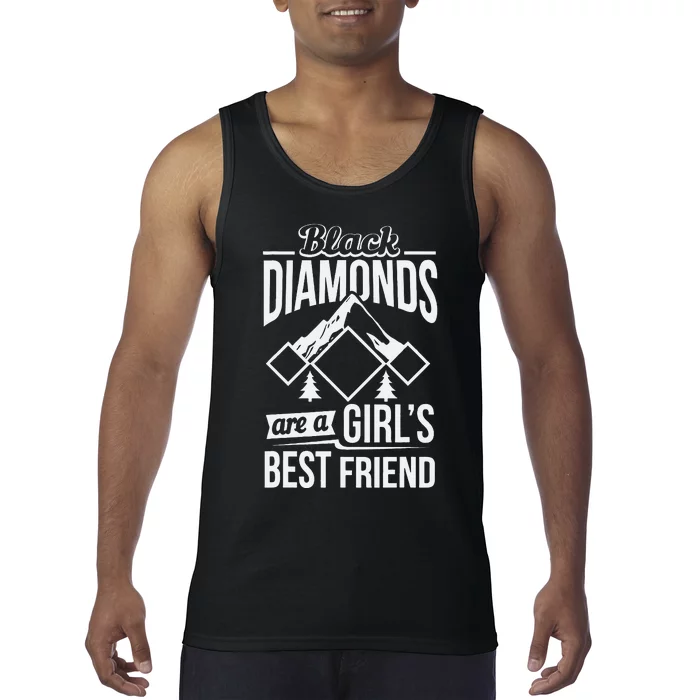 Black Diamonds Are A Best Friend Ski Snowboard Tank Top