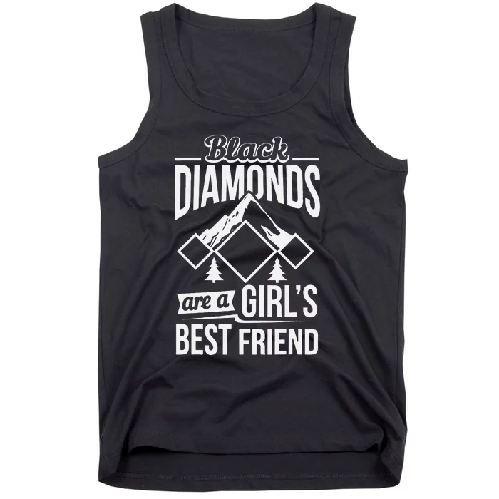 Black Diamonds Are A Best Friend Ski Snowboard Tank Top