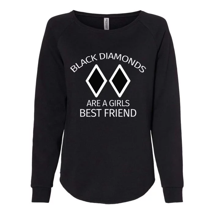 Black Diamonds Are A Girl Best Friend Skiing Womens California Wash Sweatshirt