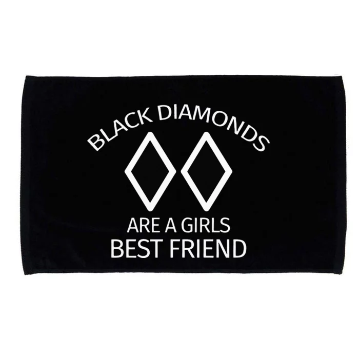 Black Diamonds Are A Girl Best Friend Skiing Microfiber Hand Towel