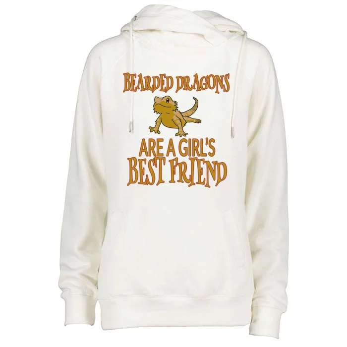 Bearded Dragons Are Best Friend Womens Funnel Neck Pullover Hood