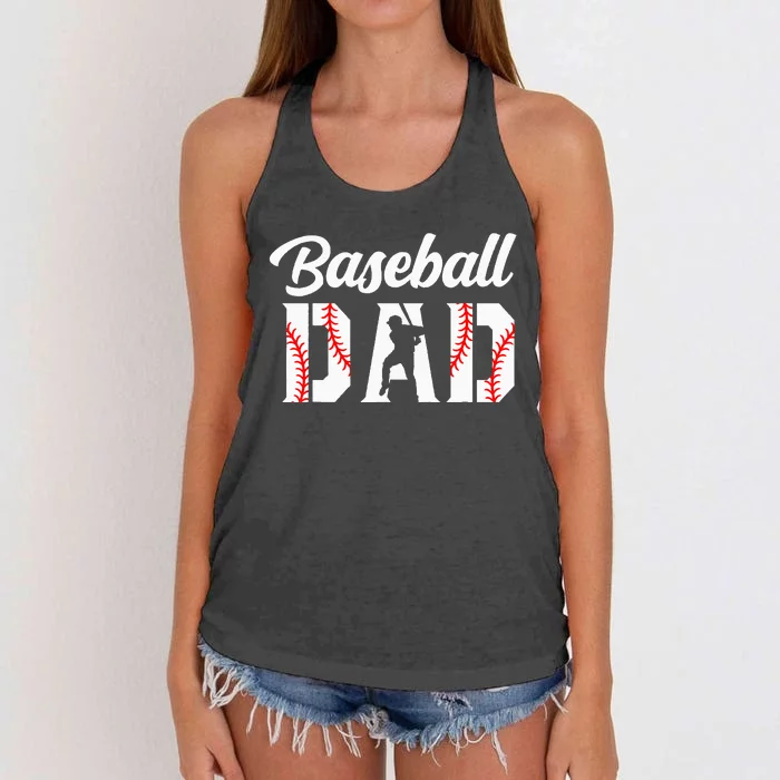 Baseball Dad Apparel Dad Baseball Women's Knotted Racerback Tank