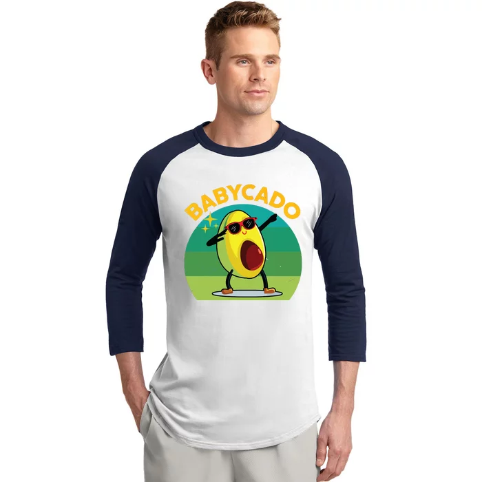 Babycado Dabbing Avocado Cute Baby Boy Mexican Baseball Sleeve Shirt