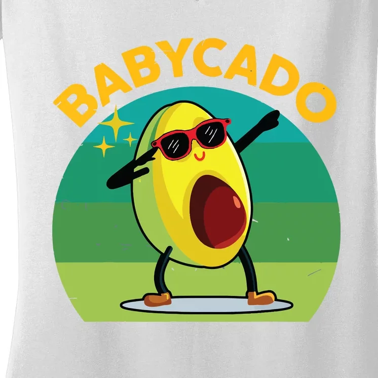 Babycado Dabbing Avocado Cute Baby Boy Mexican Women's V-Neck T-Shirt