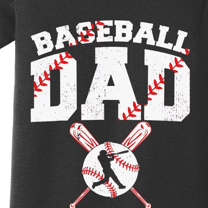 Baseball Dad Apparel Dad Baseball Father's Day Baby Bodysuit