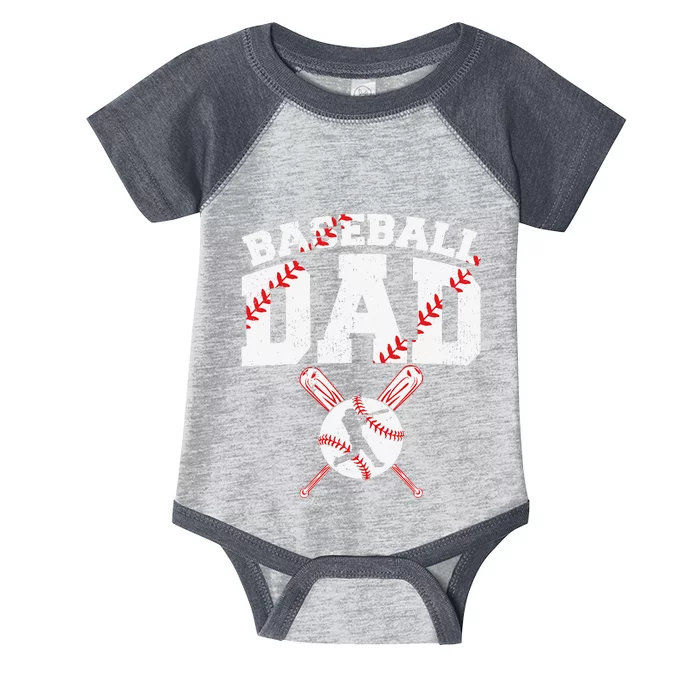 Baseball Dad Apparel Dad Baseball Father's Day Infant Baby Jersey Bodysuit