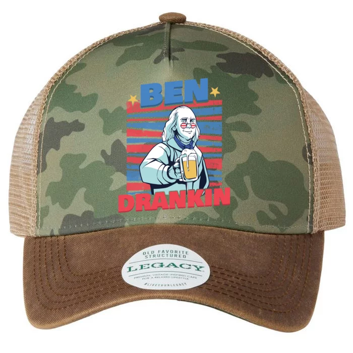 Ben Drankin American Veteran Independence Day Gift Legacy Tie Dye Trucker Hat