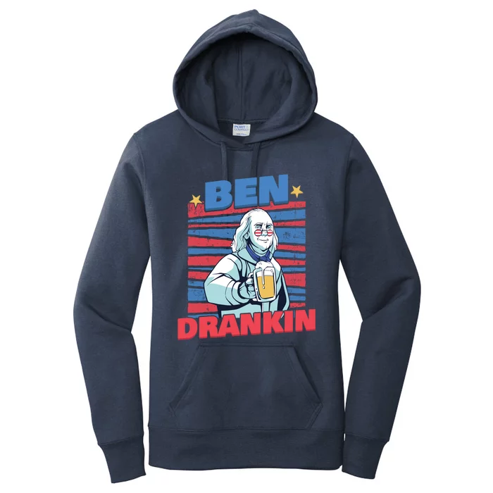 Ben Drankin American Veteran Independence Day Gift Women's Pullover Hoodie