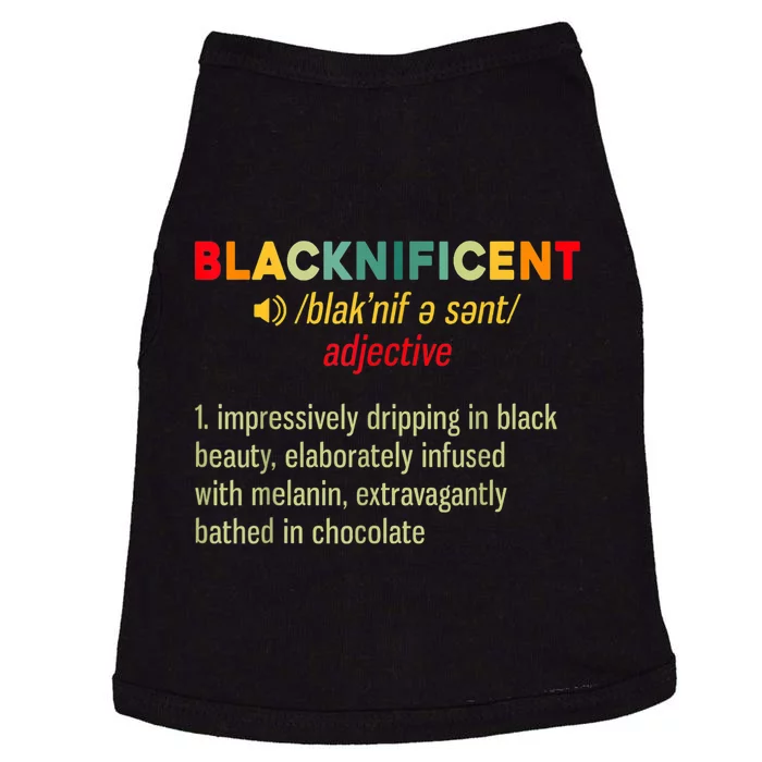 Blacknificent Definition Afro African Pride Black Doggie Tank