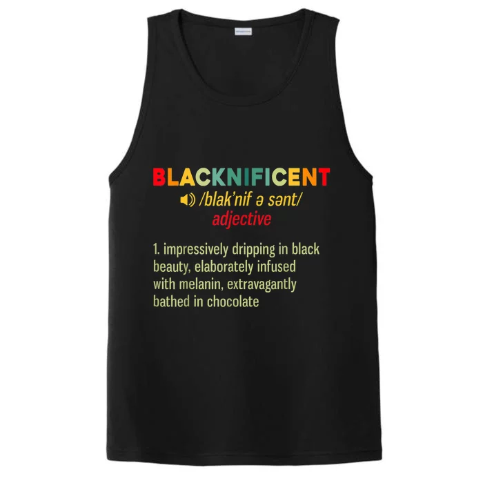 Blacknificent Definition Afro African Pride Black Performance Tank