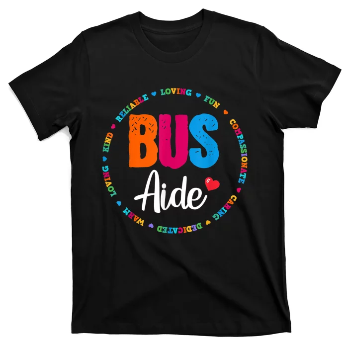 Bus Driver Aide Matching Group Squad Back To School T-Shirt