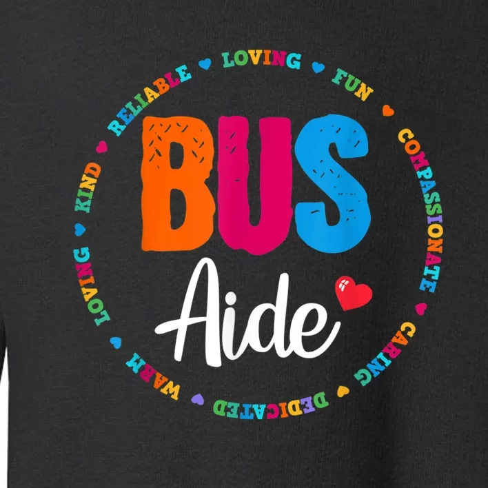 Bus Driver Aide Matching Group Squad Back To School Toddler Sweatshirt