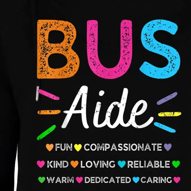 Bus Driver Aide Back To School Matching Group Squad Womens Funnel Neck Pullover Hood