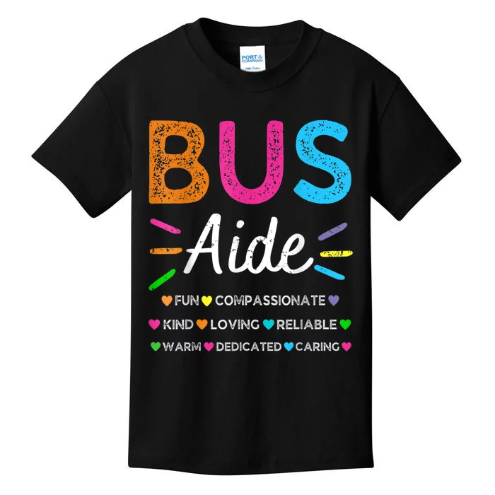 Bus Driver Aide Back To School Matching Group Squad Kids T-Shirt