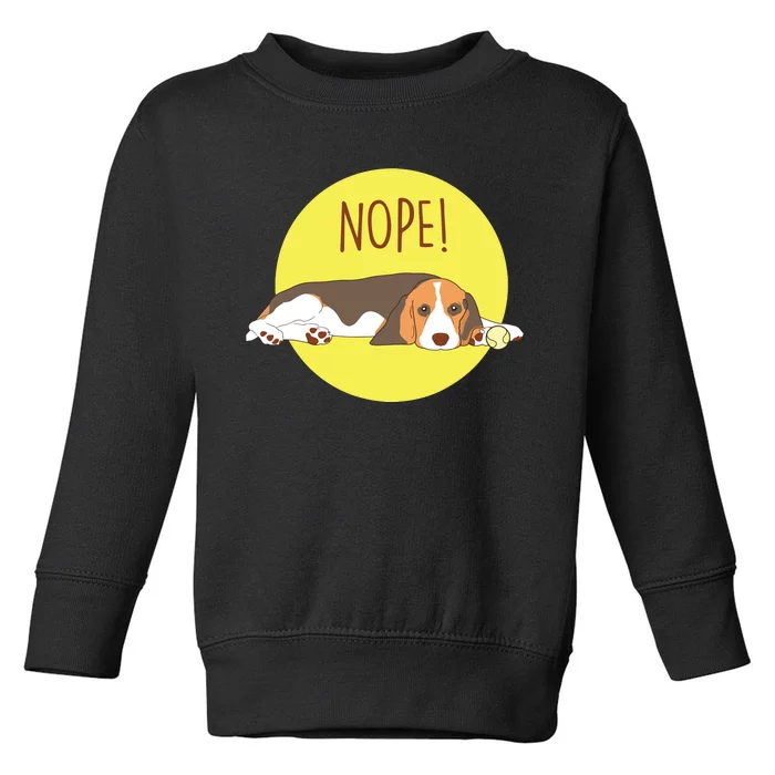 Beagle Dog And Dog Owner Lazy Beagle Toddler Sweatshirt