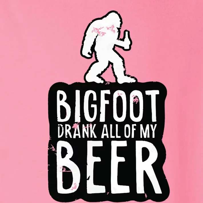 Bigfoot Drank All Of My Beer Lovers Funny Sasquatch Camping Toddler Long Sleeve Shirt