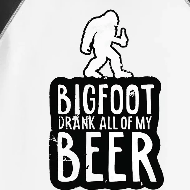 Bigfoot Drank All Of My Beer Lovers Funny Sasquatch Camping Toddler Fine Jersey T-Shirt