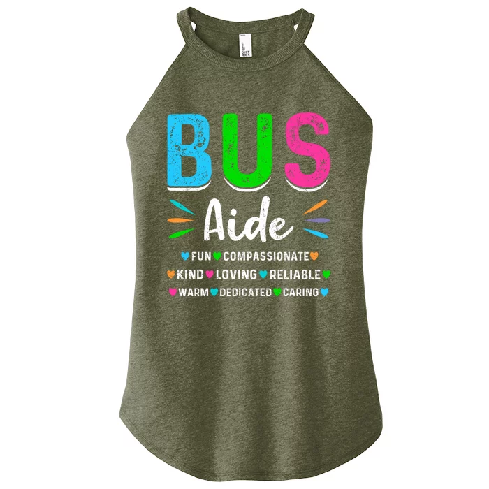 Bus Driver Aide Back To School Matching Group Squad Women’s Perfect Tri Rocker Tank