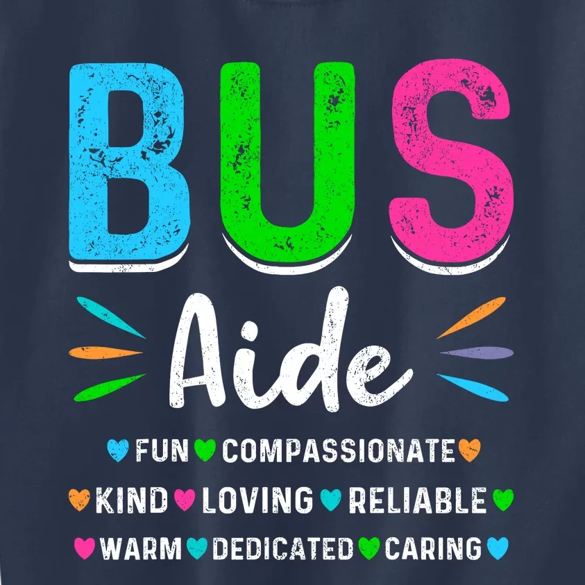 Bus Driver Aide Back To School Matching Group Squad Kids Sweatshirt