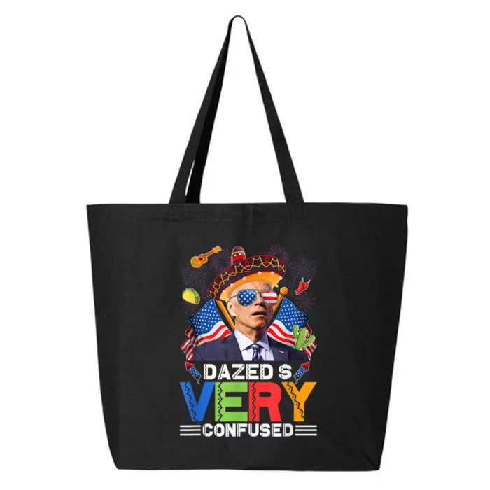 Biden Dazed And Very Confused Funny Anti Biden 4th Of July 25L Jumbo Tote