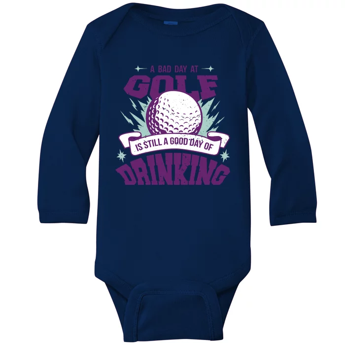 Bad Day At Golf Funny Baby Long Sleeve Bodysuit