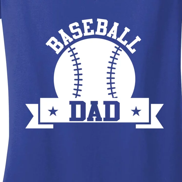 Baseball Dad Baseball Meaningful Gift Women's V-Neck T-Shirt