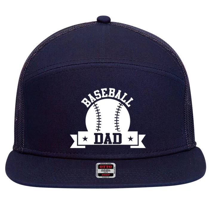 Baseball Dad Baseball Meaningful Gift 7 Panel Mesh Trucker Snapback Hat