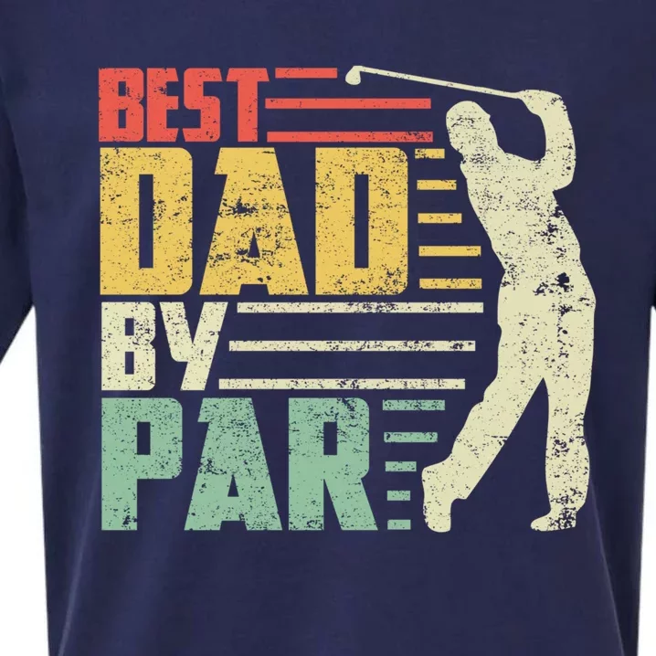 Best Dad By Par Funny Golf Pun Fathers Day Birthday Gift Sueded Cloud Jersey T-Shirt