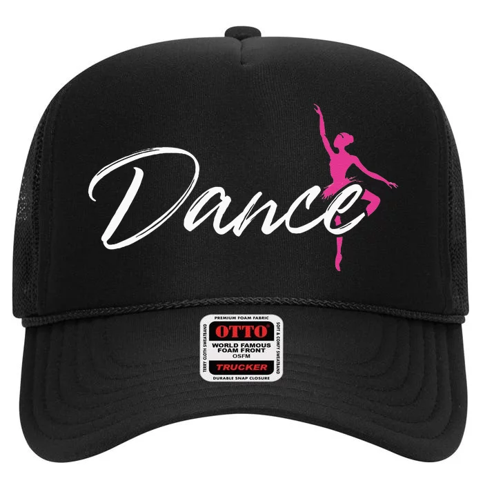 Ballet Dancer Ballerina Dance Gifts High Crown Mesh Trucker Hat