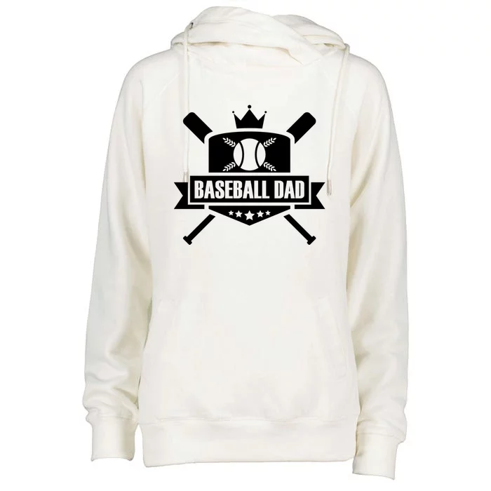 Baseball Dad Baseball Gift Womens Funnel Neck Pullover Hood