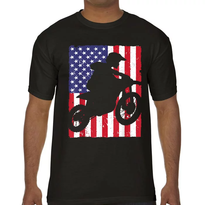 Best Dirt Bike For Men Dirtbike Racing US Flag Biker Comfort Colors T-Shirt