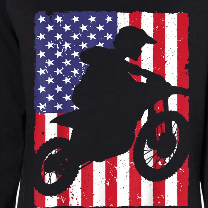 Best Dirt Bike For Men Dirtbike Racing US Flag Biker Womens California Wash Sweatshirt