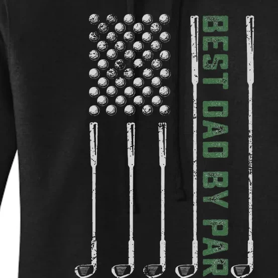 Best Dad By Par Daddy Golf Lover Golfer Father's Day Women's Pullover Hoodie