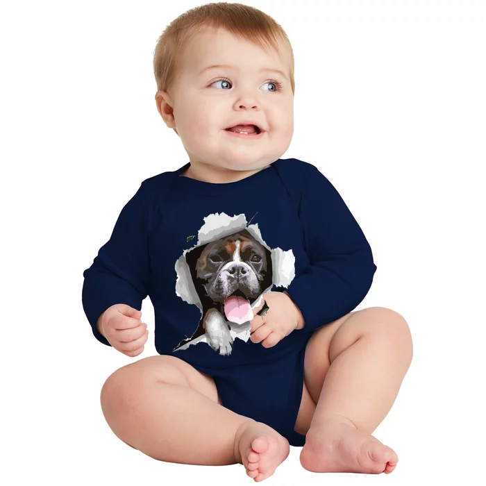 Boxer Dog Boxer Owner Love Boxers Cute Boxer Baby Long Sleeve Bodysuit