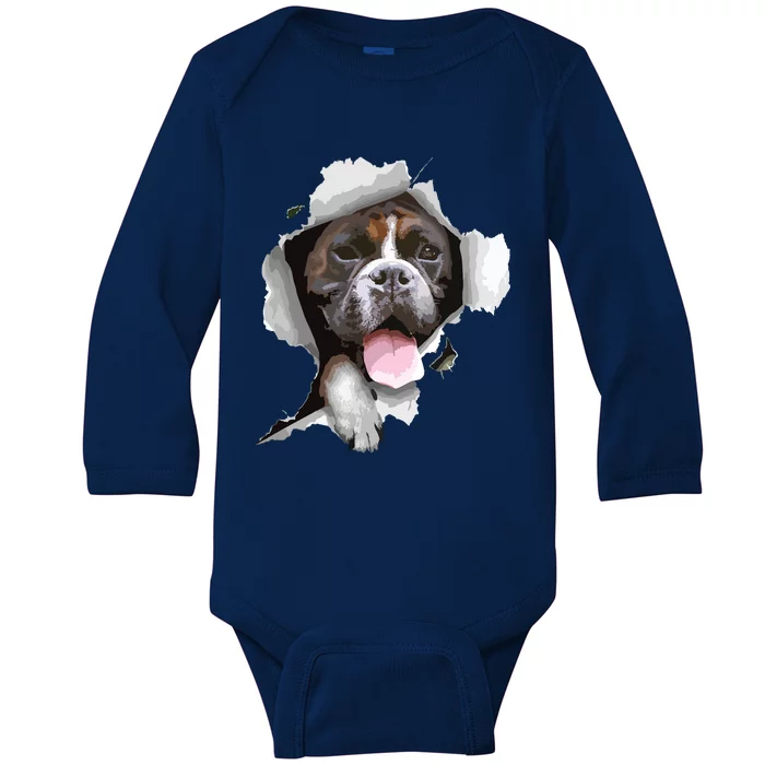 Boxer Dog Boxer Owner Love Boxers Cute Boxer Baby Long Sleeve Bodysuit