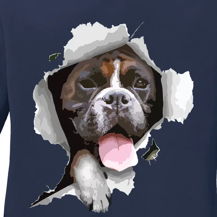 Boxer Dog Boxer Owner Love Boxers Cute Boxer Ladies Long Sleeve Shirt